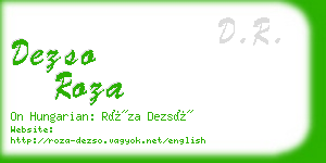 dezso roza business card